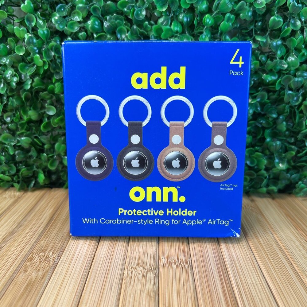 New Onn Protective Holder Carabiner Style Ring For Apple AirTag Easily Attach